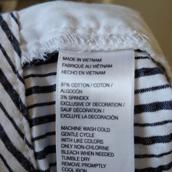 Izod Seersucker Cotton Striped Shorts Size 14 - Picture 10 of 10